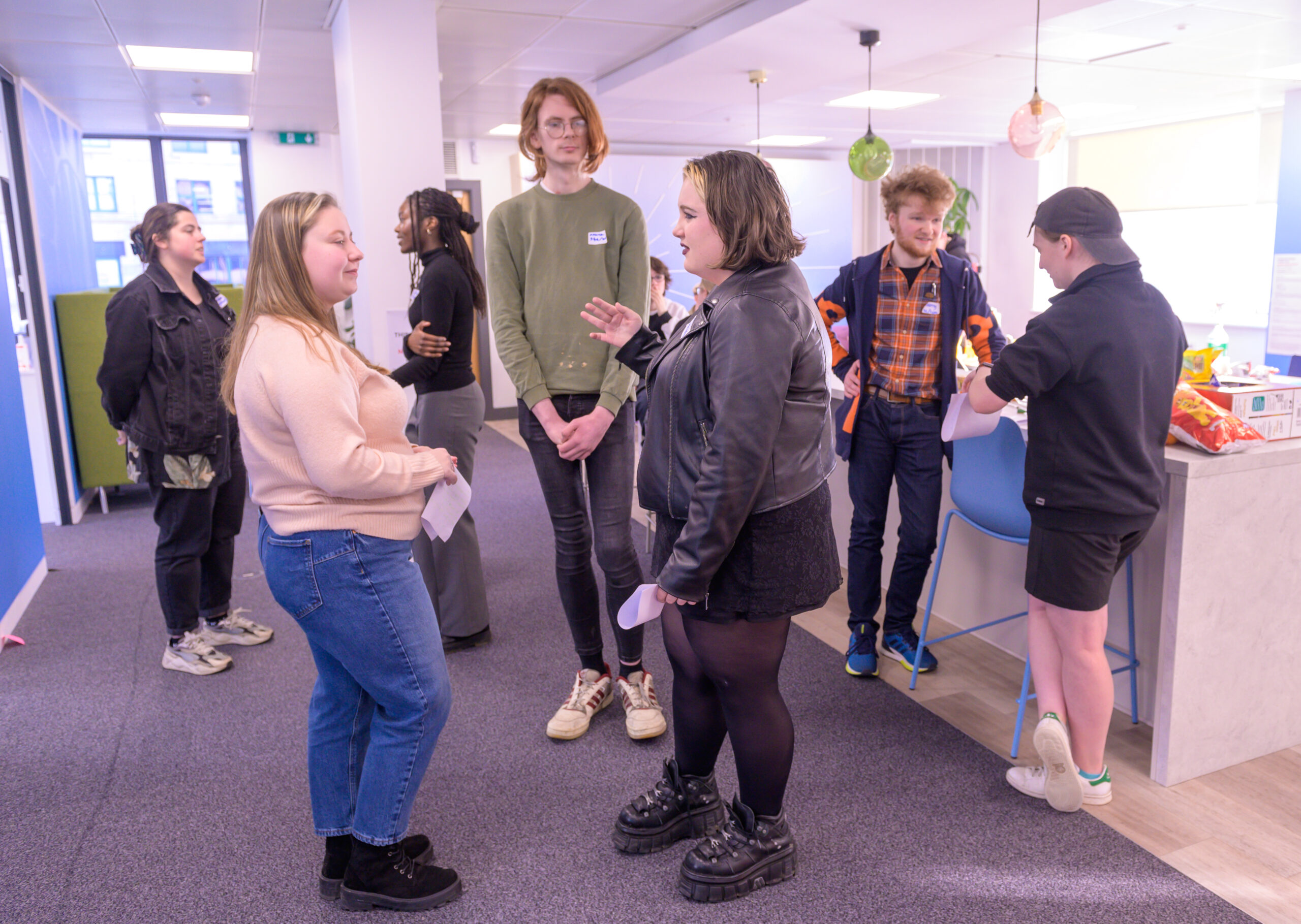 Group of young people speaking